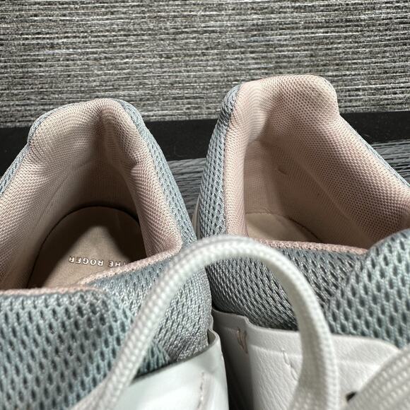 On Cloud Shoes White Leather On The Roger Advantage Low 48.99454 Womens 10 - Picture 11 of 15